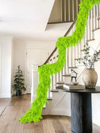 9Ft Christmas Cedar Garland, Lime Green Real Touch Christmas Decorations - Image 5