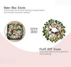 24 Inches Spring Wreaths for Front Door Spring Door Wreath Summer Floral Wreath with Wildflower for Wall Porch Indoors Outdoor Window Home Farmhouse Decorations - Image 4