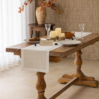 Keketoarrange Two Tone Linen Table Runner 72 Inch - Image 5