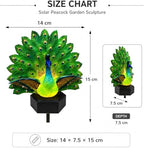Solar Peacock Garden Sculpture, Outdoor Decor Light with Auto-On LED，1 - Image 7