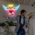 Cupid Neon Sign I Love You 15.75x9.45in Romantic LED Wall Light Dimmable - Image 3