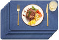Maxpearl Faux Leather Placemats Set of 8, Easy to Clean, Navy Blue by Maxpearl