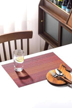 LEXMORE PlaceMats Set of 12 Vinyl/Plastic Woven Place Mats for Kitchen Table Indoor/Outdoor Washable PlaceMat Wipeable Dining Table Mats(Pomegranate Parade) - Image 6