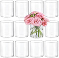 TBWIND 12pcs 4 Inch Clear Glass Cylinder Vases for Centerpieces by TBWIND