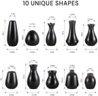 Ceramic Bud Vases, Black, Set of 10 - Image 6