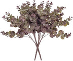 Vickerman 19" Artificial Burgundy Spiral Eucalyptus Bush. 3 Pieces in a Bag. - Image 4