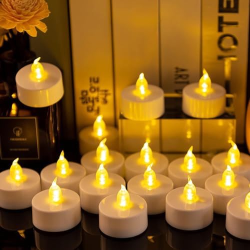 LED Tea Lights Battery Operated Flameless Candles 150 Pack Warm Yellow - Image 4
