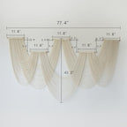 Macrame Wall Hanging Ivory Handmade Geometric Wall Art Fiber Woven Decor - Image 5