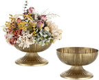 NUPTIO Gold Compote Vase for Centerpiece, 8.5" Wide Opening, 2 Pcs by Nuptio