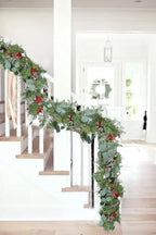 Lvydec Christmas 6Ft Pine Christmas Garland, Realistic Artificial Faux Greenery Garland with Pine Cone,Berry and Eucalyptus Leaves Cypress Garland for Mantle Holiday Fireplace Winter Christmas Decor - Image 3