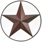 JoyEvy 24.5" Red Large Barn Star Wall Decor-Americana Exterior House Decor-Metal Star for Outside Texas Stars Art Rustic Vintage Western Country Home Farmhouse Wall Decoration by JoyEvy