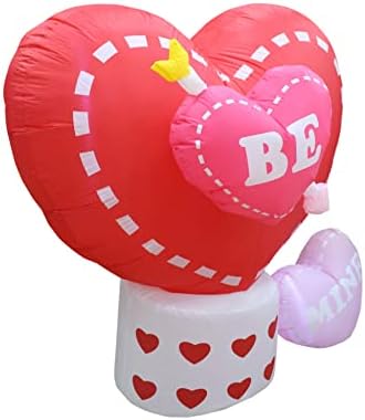 6 Foot Long Animated Valentine's Inflatable Hearts - Heart Rotates - Image 3