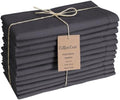 Hemstitch Cloth Dinner Napkins Cotton Set of 12 - Soft Durable Washable - Ideal for Farmhouse Parties Wedding Christmas Easter - Perfect Everyday Use Table Cloth Napkins 18x18 Grey by CottonCove