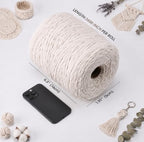 Timgle 1 Rolls Macrame Cord 3 mm x 1000 Yards Cotton Rope(Cream Colors) - Image 5