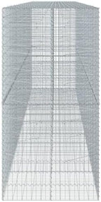 vidaXL Gabion Basket with Cover 295.3"x39.4"x78.7" Galvanized Iron - Image 6