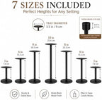 7 Pcs 2-in-1 Convertible Taper & Pillar Candle Holders, Fireplace - Image 4