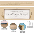 As For Me And My House We Will Serve The Lord Wall Decor 40" x 15", Wood - Image 2