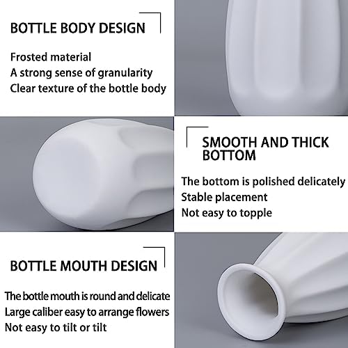 5'' White Ceramic Bud Vases Set of 10,Small Vases in Bulk for Flowers,Mini Vases for Centerpieces,Modern for Floral and Pampas Grass,Boho for Wedding,Party,Table Home Decor - Image 5