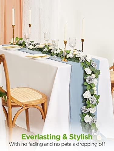 InnoGear Artificial Flowers, 100 Pcs Ivory White Foam Fake Roses Bulk with Stems for Decoration DIY Wedding Bouquets Centerpieces Bridal Shower Party Christmas Tree - Image 7