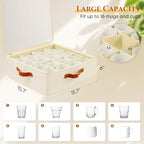 Foyego Cup and Mug Storage Box, Beige - Image 2