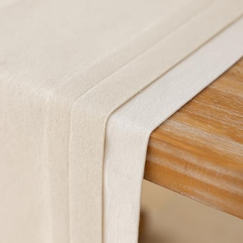 Keketoarrange Two Tone Linen Table Runner 72 Inch - Image 6