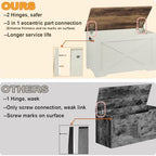 Timberer 31.5" Storage Chest, Wooden Storage Bench, Entryway Shoes Bench - Image 4