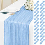 24 Pack Light Blue 10Ft Cheesecloth Table Runner by Unknown