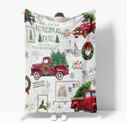 Christmas Truck Throw Blanket, Red Pickup Flannel, 80 x 60 - Image 6