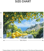 Seaside Lemon Placemats Set of 6 Table Mats Place Mats Decor Imitation Linen Heat Resistant Tablecloth for Dining Decorations Kitchen Party Restaurants 12''x18'' - Image 3