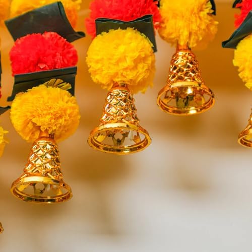 Colourful Traditional Toran | Toran Door Hanging | Marigold Decorations for Pooja, Bandhanwar, Diwali | Decorations for Door Mantle | Indian Thoranam | 3 Feet (Pack of 1) - Image 2