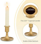 Candlestick Holders Taper Candle Holders, Romadedi Gold Candle Stick Candle Holder for Table Centerpiece, Wedding Reception, Festive Christmas Mantel Decoration or Home Decor, Set of 18 - Image 6