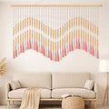 Tiamon Boho Wall Decor - 59'' W x 42'' L Macrame Wall Hanging Beaded Large Tapestry Art for Home Bathroom Farmhouse Bedroom Living Room Office Natural Modern Rustic Decoration by Tiamon