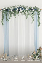 Ling's Moment 6.5FT Wedding Arch Flowers, Floral Garland, Navy Blue - Image 2