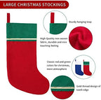 36 Pack Felt Christmas Stockings, 19 Inches Red and White Christmas Stockings, White Cuff with Gold Trim Christmas Stockings for Family Christmas Holiday Decorations - Image 3