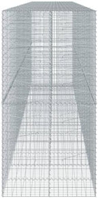 vidaXL Gabion Basket with Cover 275.6"x39.4"x78.7" Galvanized Iron - Image 6