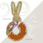 National Tree Company 24 in Artificial Easter Wreath Decorated with Colorful Wood Curl Flower Blooms, Pastel Eggs, Ribbon, Bunny Head, Indoor or Covered Outdoor Easter Decoration, Front Door Wreath - Image 4