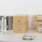Soul & Lane - Kraft Stacking Storage Boxes with Label Holders, Set of 2 - Image 3