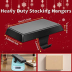 Oleitodh 8 Pack Metal Black Christmas Stocking Holders for Mantle Heavy Duty Stocking Hangers Stocking Hook Christmas Ornaments for Counter Tables Window Fireplace Mantle Decoration - Image 2