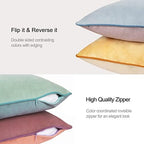 Throw Pillow Covers 20x20 Set of 4 Soft Velvet Couch Cushion Covers Modern 8-Colors Designs Pillowcases Decorative Cushion Cases for Sofa Bedroom Home Decor(Morandi Series) - Image 4