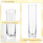 Set of 16 Glass Cylinder Bud Vases for Centerpieces, 7.5”H x 1.8”W - Image 3