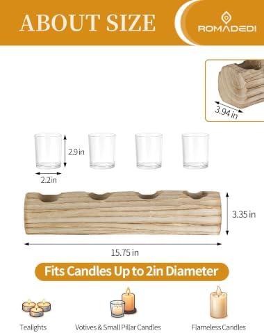 Romadedi Thanksgiving Fall Centerpiece Candle Holder for Table Decor - Image 3