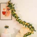 YULETIME 6 Feet Lighted Christmas Garland, Battery Powered 20 Fairy Lights - Image 2