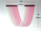 Tie-Dye Macrame Wall Hanging Large 46" Wx36 L Dip Dye Yarn Tapestry Home Boho Wall Decor Ombre Art Headboard Bedroom Living Room Apartment,Pink - Image 3