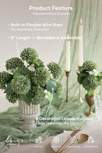 Ling's moment Whte Ivory Artificial Dahlias, Wedding Flowers, 25 pcs - Image 3