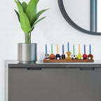 Rite Lite Hand Painted Resin Sports Hanukkah Menorah - Love of athletics - Features 9 games design - Perfect for every night of Chanukah Hanukkah - Image 2