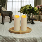 Homemory 3x8 Waterproof Flameless Candles, Remote Timer, Ivory, Set of 4 - Image 2