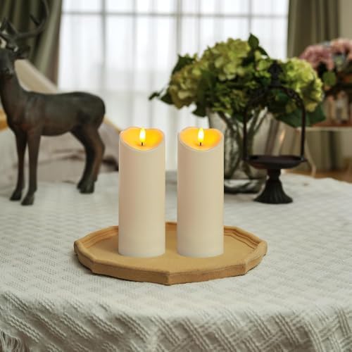 Homemory 3x8 Waterproof Flameless Candles, Remote Timer, Ivory, Set of 4 - Image 2