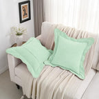 FUTEI Pack of 2 Chenille Throw Pillow Covers 22x22 Inch, Aqua - Image 5