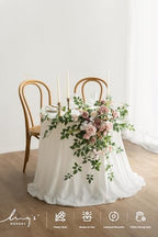 Ling's moment 2 Pack Dusty Rose Floral Garland Wedding Arch Flowers - Image 4