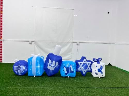 SEASONBLOW 8 Ft Hanukkah Inflatable Gift Boxes Decorations, LED Lighted Blow Up Dreidel Chanukah Decor for Home Garden Lawn Yard Outdoor Indoo by SEASONBLOW